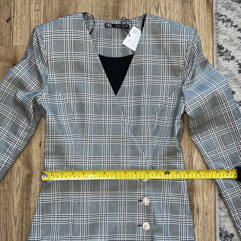 NEW! Zara Plaid Blazer Dress - Picture 8 of 13